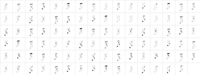 CK Stockings Regular  glyph index