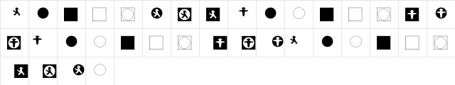 Ampelmaennchen Regular  glyph index