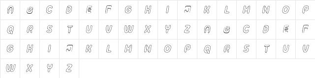 Surfaces 3D Lighten Italic  glyph index