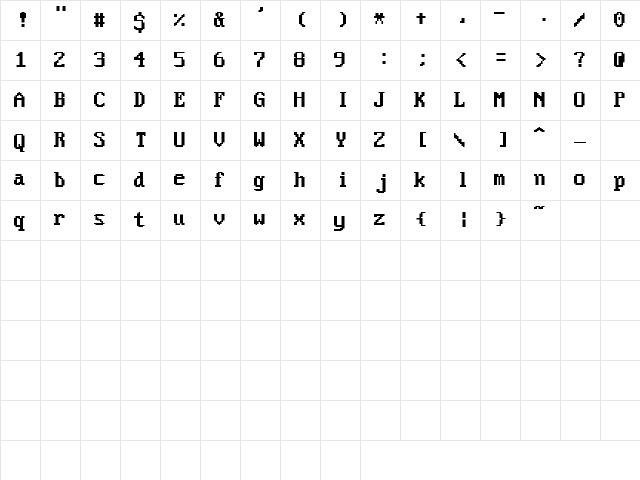 Josiah Normal  glyph index
