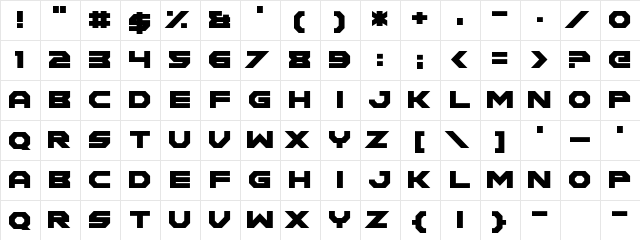 Maiden Crimes Regular  glyph index