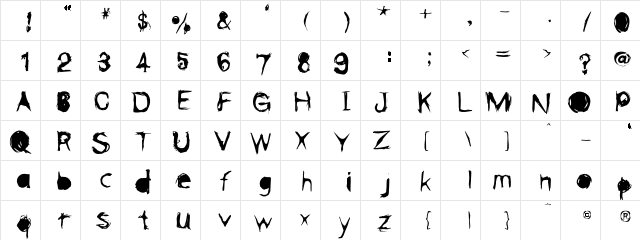 Chicken Plain  glyph index