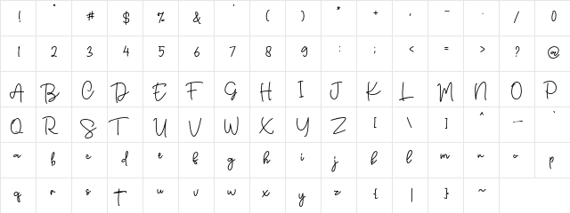 Sellomita Regular  glyph index