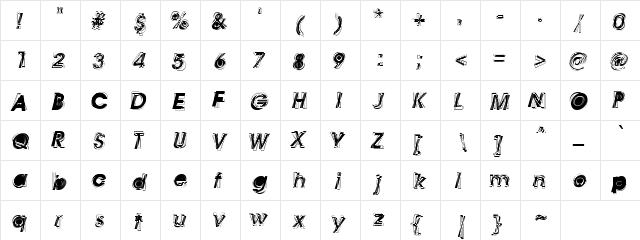 magnetism Regular  glyph index