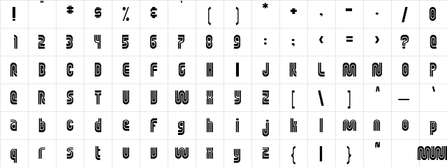 MUNIficent Regular  glyph index