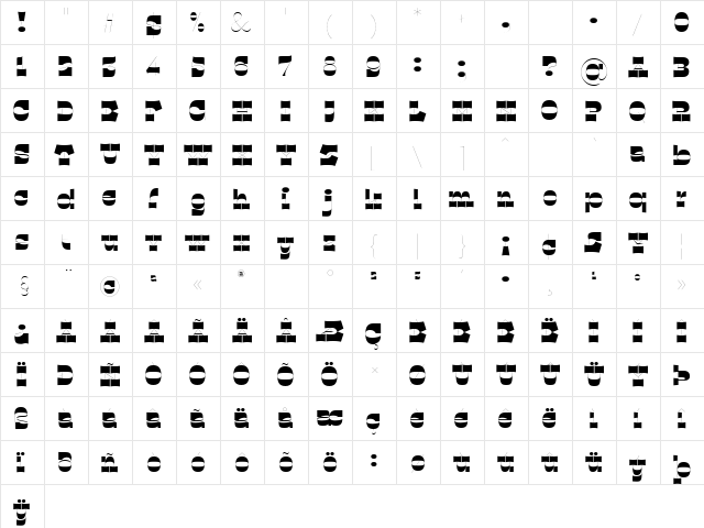 Quarantype Embrace Regular  glyph index