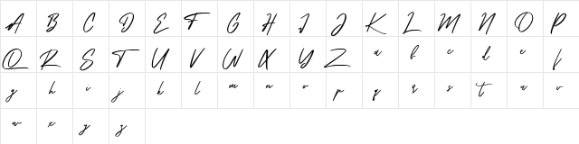Mombay Free Regular  glyph index