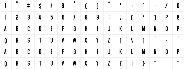 Leg Hug Regular  glyph index