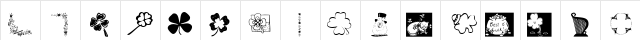 KR Irish Kat 3 Regular  glyph index