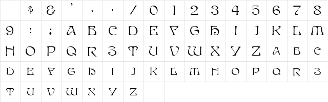 Lepton Normal  glyph index