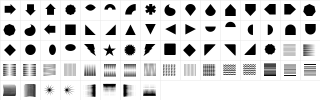 InstantLogo Regular  glyph index