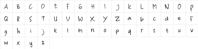 Aihana Regular  glyph index