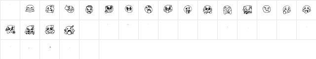 Emojis Tiktok Regular  glyph index