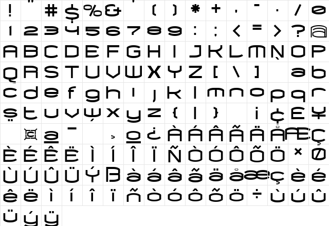 Chord Black  glyph index