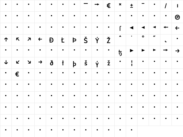 CstBerlinWest OriginalExp  glyph index