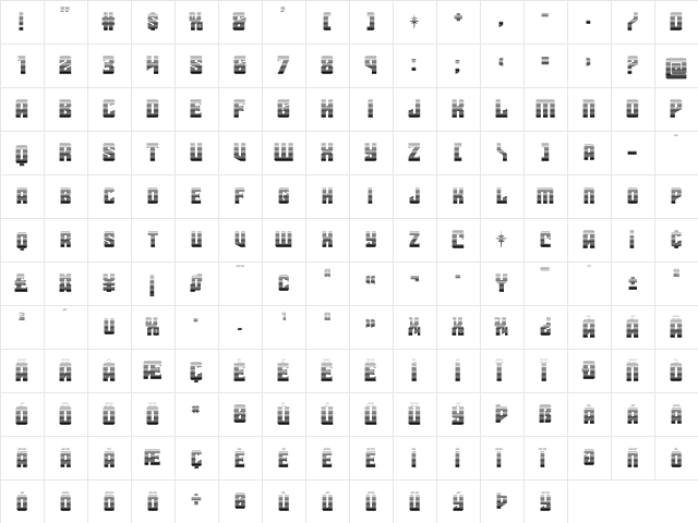 Star Guard Gradient Regular  glyph index