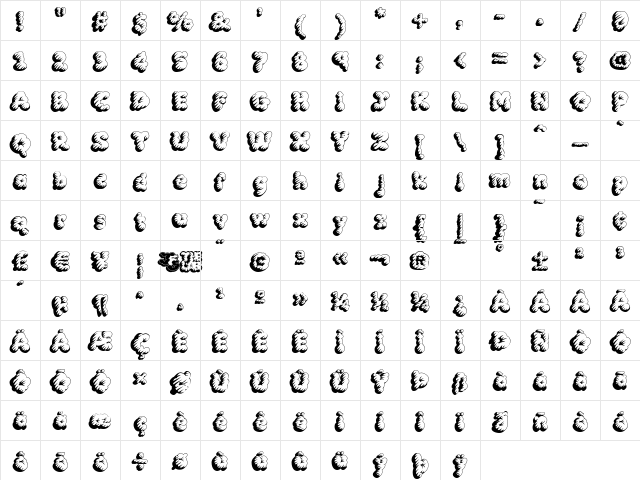 McKloud Tempest Regular  glyph index