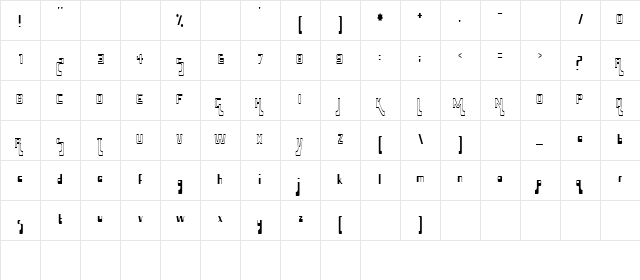 Hamma Mamma Jamma Regular  glyph index
