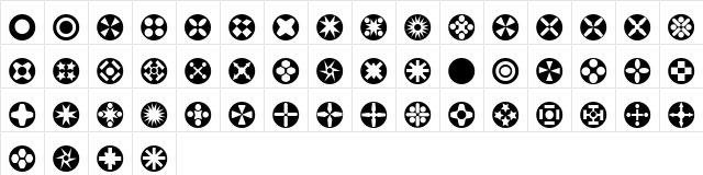 Circle Things Normal  glyph index