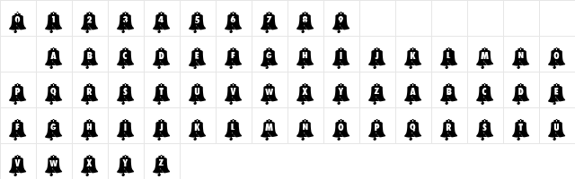 101! Let Freedom Ring Regular  glyph index