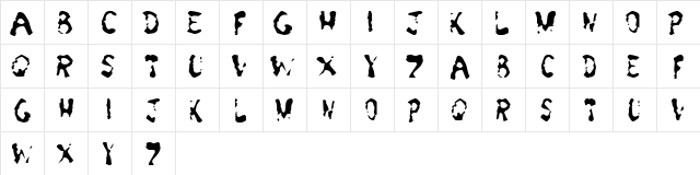 Green Apple Splatters Regular  glyph index