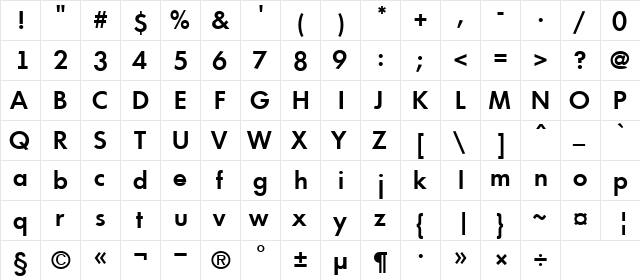a_FuturicaLt SemiBold  glyph index
