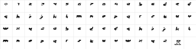 Token Regular  glyph index