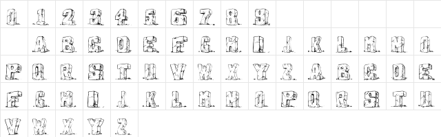 101! FontHenge Regular  glyph index