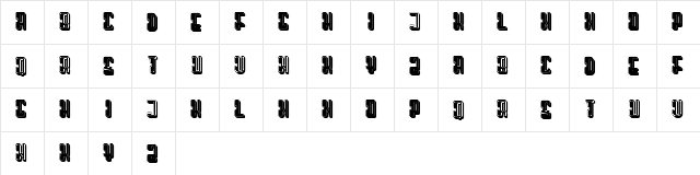 Mistress Filled Regular  glyph index
