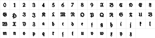 Schneidler Halb Fette Shadow Regular  glyph index
