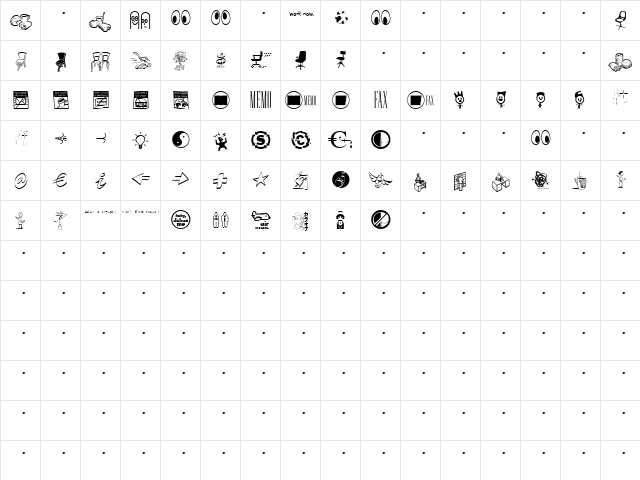 InterOffice-One Regular  glyph index