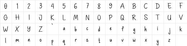 Deep Feeling Regular  glyph index