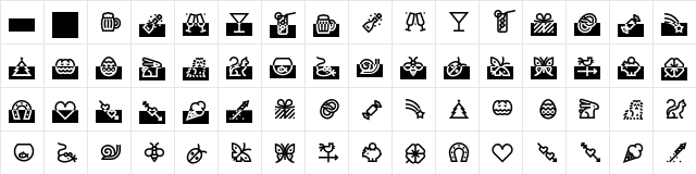 BixBats LT Std Funny Regular  glyph index