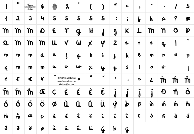 EspanglesDemo Regular  glyph index