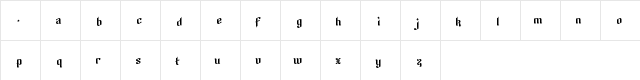 Jettletter Cloned Regular  glyph index