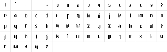 Upakarti Regular  glyph index