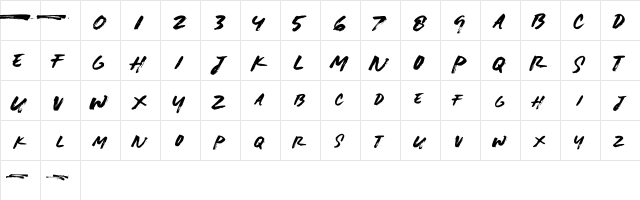 LIGHTBRUSH Light  glyph index