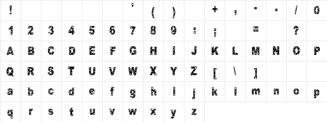 Santa Claus Regular  glyph index