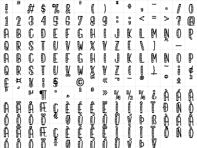love story Regular  glyph index