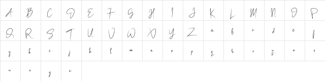 BlackSingature BlackSingature  glyph index