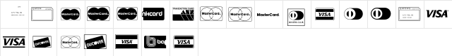CreditCards P01  glyph index