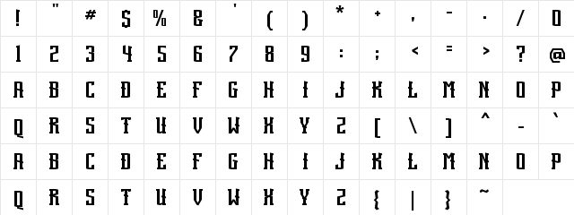 a Anterobot Regular  glyph index