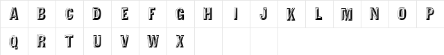 Arroyo 3 Regular  glyph index