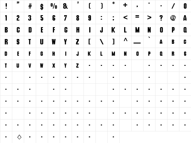 Subdivisions 2 Regular  glyph index