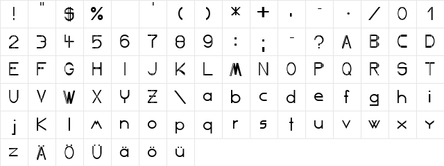 Competent Regular  glyph index