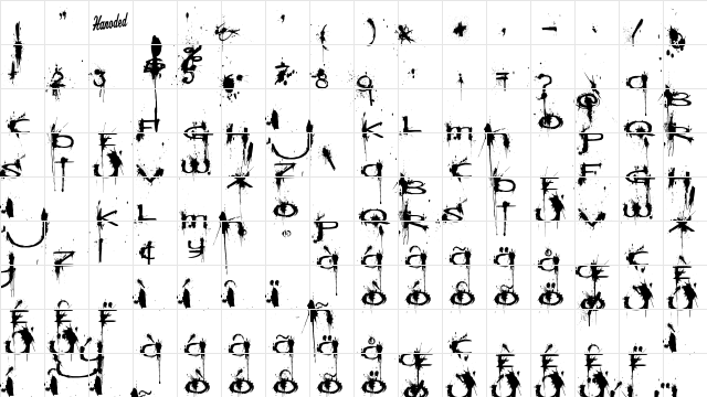 Windshield Massacre Condensed  glyph index