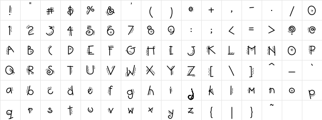 DJ Salsa Regular  glyph index