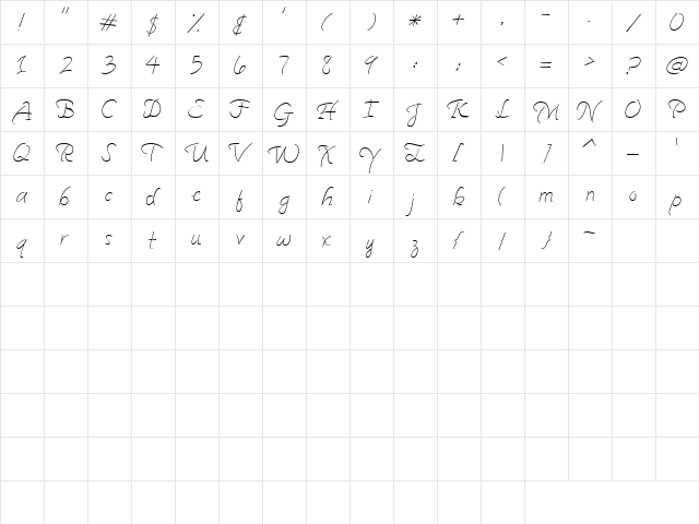 CK Flourish Regular  glyph index