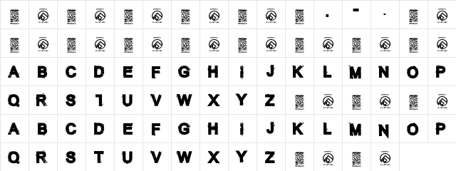 The Unknown Regular  glyph index