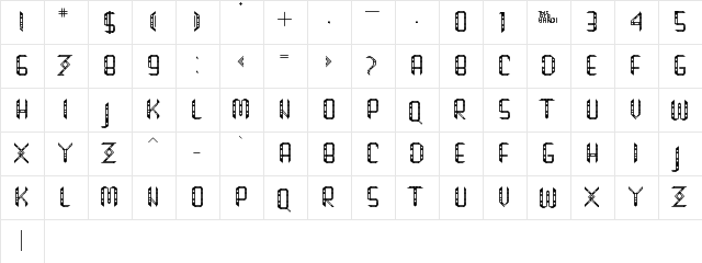 HydrolyhK  V. 1.5 Regular  glyph index